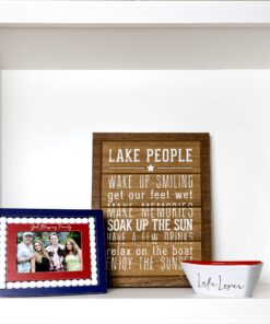 Pavilion Gift Company 67217 We People Lake People Rules Sign, 12 x 15, Brown 9 81TJl0mUy4L