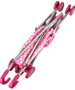 Precious Toys Baby Doll Stroller, Pink & White Polka Dots Baby Stroller for Dolls, Foldable Toy Baby Stroller, Toy Stroller for Baby Dolls, Doll Strollers for Girls 2 Years Old and Older, Toddlers 13 81TKCvNU5KL