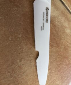 Kyocera Advanced Ceramics – Revolution Series 3-Piece Ceramic Knife Set: Includes 6-inch Chef's Knife; 5-inch Micro Serrated Knife; and 3-inch Paring Knife; Black Handles with White Blades 25 81TKkhDKVfL