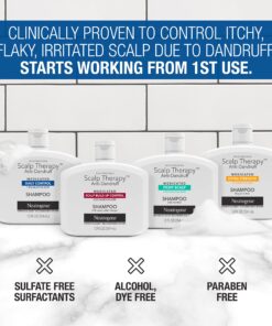 Neutrogena Scalp Therapy Anti-Dandruff Shampoo Daily Control, 1.8% salicylic acid, with fragrance of warm vanilla & toasted coconut notes, 12 fl oz 31 81TKlEbduL