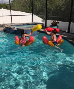 Swimline Hotdog Battle Pool Float , Brown Hotdog Battle Inflatable Joust Set 12 81TLMbw78ZL