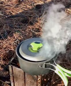 MalloMe Camping Cookware Mess Kit for Backpacking Gear – Camping Cooking Set - Camping Pots and Pans Set - Backpacking Stove/Portable Stove Compatible - Camp Kitchen Equipment Accessories Pot 1 Liter Pot 65 81TLNJSJicL