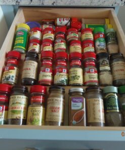 Rev-A-Shelf 16" 3 Tiered Seasoning Organizer, Trim-to-Fit Wooden Kitchen Draw and Cabinet Home Storage Insert, Pull Out Spice Rack, Maple, 4SDI-18 16 Inch 37 81TLc DieJL