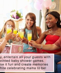 Girls Woodland Baby Shower Word Scramble Game Girls, Pink Boho Floral Ideas, 5x7 Cards, 25 Pack 13 81TM8pWktkL