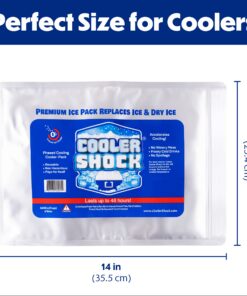 Cooler Shock Ice Packs for Cooler, Strong, Reusable, Premium Ice Pack and Lunch Cooler Set for Long Term Use, Cools Faster Than Ice, 3 Pack 30 81TMBHUcNWL