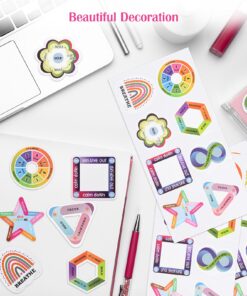 32 Pcs Anxiety Sensory Strips, Reusable Textured Sensory Calm Stickers, Anti Stress Adhesive Tactile Rough Sensory Strips Anxiety Relief for Adults Teens Desk School Classroom 12 81TMKkASDRL