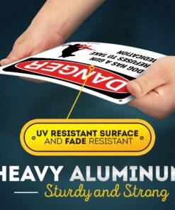 Danger The Dog Has A Gun And Refuses To Take His Medication Sign, 7" x 10" 0.40 Aluminum, Fade Resistance, Indoor/Outdoor Use, USA MADE By My Sign Center 7x10 Aluminum 16 81TMXIiIfL