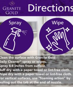 Granite Gold Polish Spray, Streak-Free Shine for Granite, Quartz, Marble, Travertine, Natural Stone Countertops, 24 Fl Oz (Pack of 1) 24 Fl Oz (Pack of 1) 27 81TMYc5smtL