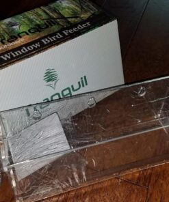 Tranquil Outdoors Large Acrylic Window Bird Feeder: Strong Removable Suction Cup Mounted Outdoor Bird House Feeder, Clear Birdfeeders for Large & Small Birds. Best See Thru Feeder for Bird Watching 76 81TMemdrmbL