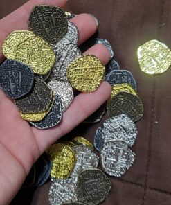 Beverly Oaks Metal Pirate Coins - Gold and Silver Spanish Doubloon Replicas - Fantasy Metal Coin Pirate Treasure (100) 100 73 81TMgIf0NjL
