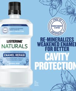 Alternative view of Listerine Naturals Enamel Repair Mouthwash with Mineral Sodium Fluoride, Oral Rinse to Help Restore Tooth Enamel & Kill Bad Breath Germs, 99% Naturally Derived, Herbal Mint, 500 mL 16.9 Fl Oz (Pack of 1)