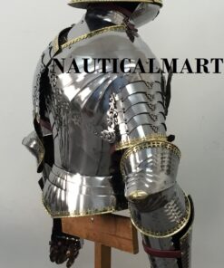 NauticalMart Medieval Reenactment Suit of Armor Breastplate with Helmet Adult Costume 6 81TNSnaOdiL