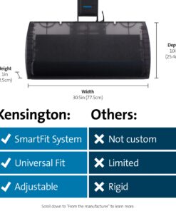Kensington 60718 Adjustable Keyboard Platform with SmartFit System, 21-1/4w x 10d, Black 17 81TNV8yFV3L