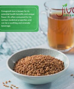 Jiva Organic Fenugreek Seeds 7 Ounce – Non-GMO, Gluten Friendly, All Natural Fenugreek Spice – Organic Fenugreek Seeds for Hair Growth, Cooking & Sprouting - Methi Seeds for Methi Dana Water 26 81TOSAHK 1L