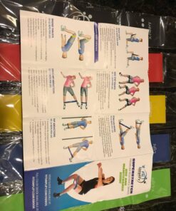 Fit Simplify Resistance Loop Exercise Bands with Instruction Guide and Carry Bag, Set of 5 Assorted 50 81TOSBO57yL