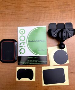 OQTIQ Magnetic CD Phone Car Mount for Car CD Player, CD Slot Car Phone Mount Holder with Built-in 6 Strong Magnets, Compatible with iPhone Samsung Galaxy LG and More Black-Red 39 81TP48D4qWL