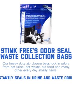 Stink Free Odor-Seal Cat Litter Poop Collection Bags 12 Pkgs (252 Bags) - Seal in odor! 7 81TQC6hVHiL