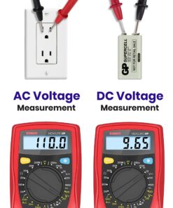 Etekcity Digital Multimeter, AC DC Voltmeter Amp Volt Ohm Current Meter, Electrical Voltage Outlet Circuit Tester With Continuity Resistance Diode Test ,Two Build-In Ceramic Fuses, Red, MSR-R500 27 81TQLTO5 AL