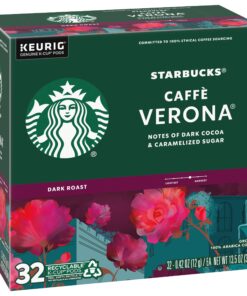 Starbucks Coffee K-Cup Pods, Caffè Verona, Dark Roast Coffee, Notes of Dark Cocoa & Caramelized Sugar, Keurig Genuine K-Cup Pods, 32 CT K-Cups/Box (Pack of 3 Boxes) Café verona 24 Count (Pack of 4) 11 81TQaCiu3vL