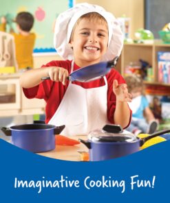 Alternative view of Learning Resources Pretend & Play Pro Chef Set, Kitchen Toys for Kids, Pretend Kitchen, Pots and Pans for Kids, 13 Pieces, Ages 3+
