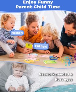 KOKODI Toddler Toys - Talking Flash Cards for Boys 2 3 4 5 Year Old Birthday Gifts, Autism Speech Therapy Toys for Autistic Children, Learning Toys with 224 Sight Words for Kids, Montessori Toys 224 Words Blue 19 81TR3CAAOML