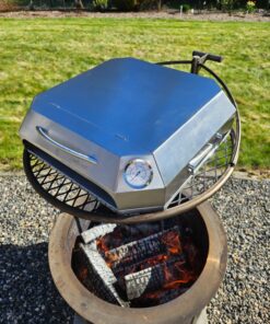 Onlyfire Stainless Steel Pizza Oven Kit for Gas Grill, Charcoal Grill and Propane, Portable Grill Top Pizza Oven Kit Baking Tools Including Pizza Stone, Pizza Peel & Thermometer 25 81TRgibEjqL