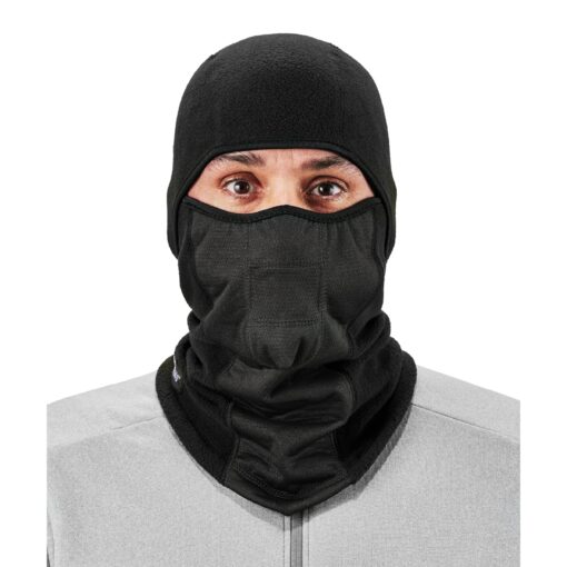 Ergodyne - 6823 Black Wind-Proof Hinged Balaclava Face Mask (16823)