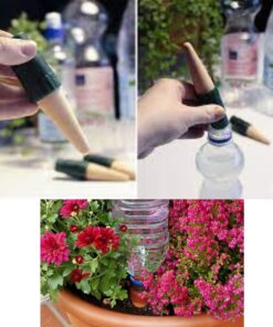 Blumat Bottle Adapter (3 Pack): Self Watering Spikes/Houseplant Watering Stakes, Automatic Irrigation System, Use When On Vacation,Terracotta Spikes to use with Recycled Plastic Water Bottles (3 Pack) 16 81TV4p50DEL