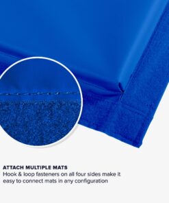 We Sell Mats 4 ft x 8 ft Gymnastics Mat, Folding Tumbling Mat, Portable with Hook & Loop Fasteners 4 ft x 8 ft x 2 in Blue 16 81TW6Iw 8oL
