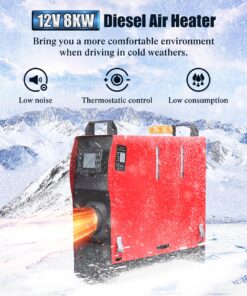 GEARZAAR Diesel Heater 8KW 12V/24V, Parking Heater with Remote Control and LCD Display, Air Heater Fast Heating with Muffle Silencer for Campers RV Truck Boat Bus Car Trailer Garage Home Tent 11 81TXBwKHGL