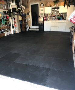 BalanceFrom Puzzle Exercise Mat with EVA Foam Interlocking Tiles for MMA, Exercise, Gymnastics and Home Gym Protective Flooring, Multiple Sizes Black 1/2" Thick, 24 Square Feet 35 81TXSa9o7SL