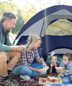 Pacific Pass 2/4/6 Person Family Dome Tent with Removable Rain Fly, Easy Setup for Camp Outdoor Navy Blue 4 Person 30 81TaAU7OfvL