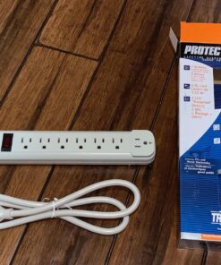 Tripp Lite 7 Outlet (6 Right Angle + 1 Transformer Outlet) Surge Protector Power Strip, 4ft Cord, Lifetime Limited Warranty & $25K INSURANCE (TLP74R), Light Gray 19 81TaVdFyjnL