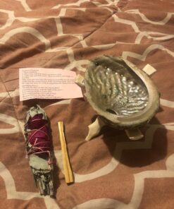 Tomoko White Sage Smudge Kit - 3 White Sage with Rose and Lavender, 2 Palo Santo, Abalone Shell, Wooden Tripod Stand & Feather! Healing, Purifying, Meditating, Incense & Cleansing Super 32 81Taw4gATsL