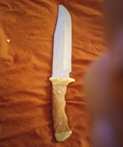 Mossy Oak 14-inch Bowie Knife, Full-tang Fixed Blade, Wood Handle Hunting Knife with Leather Sheath for Camping, Hiking, Survival 55 81TbSOcuqiL