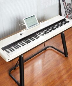 Alternative view of The ONE Digital Piano, Portable 88 Keys Piano Keyboard with Hammer Action Keys for Beginner/Professional, Full Size Weighted Keyboard with Music Stand, Teaching LED Lights & Piano App SP-TON1W