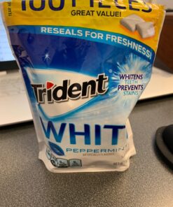 Trident White Sugar Free Gum, Peppermint, 180 Count (Packaging May Vary) 51 81TcZFg2xL