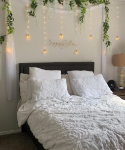 4Pcs 6.6Ft/Piece Artificial Flowers Silk Wisteria Garland-Dearhouse Artificial Wisteria Vine Rattan Silk Hanging Flower for Home Garden Outdoor Ceremony Wedding Arch Floral Decor (White) White 33 81TcvQxnzNL