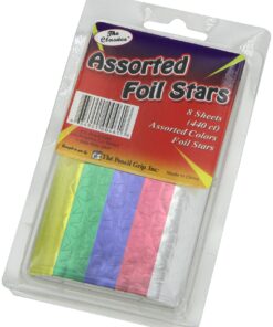 Pencil Grip The Classics Foil Stars Stickers, Assorted Colors, 8 Sheets, 440 Count (TPG-461) 6 81TeKFk8whL