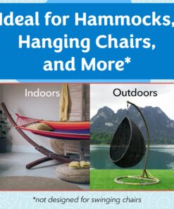 Hanging Chair/Hammock Chair Swivel Hook Snap - 500 LB Capacity - Outdoor/Indoor (500 LB Weight Limit) by Impresa 500 LB WEIGHT LIMIT 18 81TfjLQAqyL
