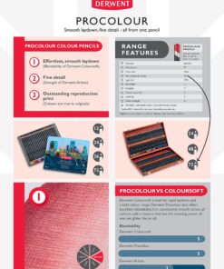 Derwent Colored Pencils, Procolour Pencils, Drawing, Art, Metal Tin, 72 Count (2302508) 72 Count (Pack of 1) 23 81TgVTdn5S