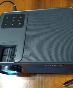 BIGASUO 1080P Projector 5G WiFi Bluetooth - 15000Lux 560ANSI Full HD Outdoor Movie Projector, 300" Display Support 4k Home Theater,Compatible with iOS/Android/XBox/PS4/TV Stick/HDMI Light Grey 47 81ThxXAPnL