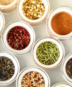 Alternative view of ZENS Glass Canister Set, Small Airtight Kitchen Storage Jars with Glass Lids, Clear 4 Pack 10oz Empty Food Container for Spices with Lables and Stickers. 01-10oz*4