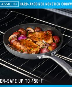 Calphalon Classic Hard-Anodized Nonstick Cookware, 10-Piece Pots and Pans Set with No-Boil-Over Inserts New Cookware Set 14 81TiTfiFL 1