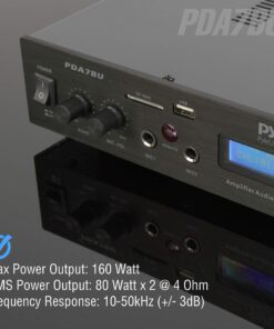 Pyle 5 Channel Rack Mount Bluetooth Receiver, Home Theater Amp, Speaker Amplifier, Bluetooth Wireless Streaming, MP3/USB/SD/AUX/FM Radio, 200 Watt, with Digital ID3 LCD Display - PDA7BU, Black Basic Features 27 81TivHqglwL
