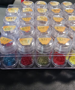 Blulu Clear Plastic Bead Storage Containers Set with 30 Pieces Storage Jars Diamond Painting Accessory Box Transparent Bottles with Lid for DIY Diamond, Nail and Other Small Items (1.85 x 1 Inch) 1.85 x 1 Inch 23 81TjeBwoC4L