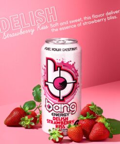 Bang Energy Delish Strawberry Kiss, Sugar-Free Energy Drink, 16 Fl Oz (Pack of 12) 16 Ounce (Pack of 12) 12 81TjpAEQjRL