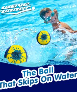 Wave Runner Soft Foam Water Skipping Ball 3Pack Bundle Speed Duo Set Includes Two Water Bouncing Grip Balls and One Water Skipping Disc with Mesh Bag Great Summer Toy Beach Swimming Pool River Lake… 2 Large Balls 10 81Tjs2XpY5L