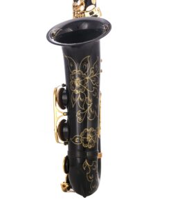 Glory Black/Gold B Flat Tenor Saxophone with Case,10pc Reeds,Mouth Piece,Screw Driver,Nipper. A pair of gloves, Soft Cleaning Cloth 17 81TjtWWkG9L