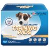 HONEY CARE All-Absorb, Large 22" x 23", 100 Count, Dog and Puppy Training Pads, Ultra Absorbent and Odor Eliminating, Leak-Proof 5-Layer Potty Training Pads with Quick-Dry Surface, Blue, A01 L 22"x23",100ct